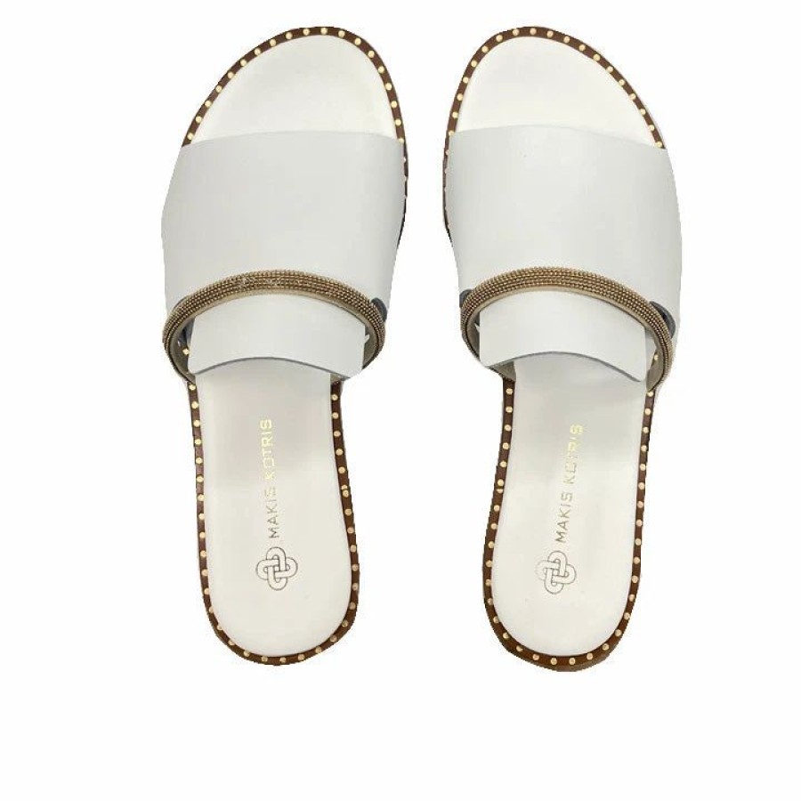 * Makis Kotris 04-105-A White Flats Flats