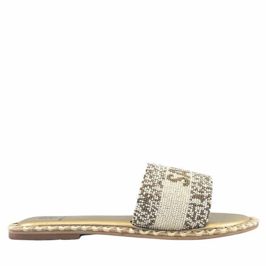 * De Siena Saint Tropez Beads Gold Flats Flats