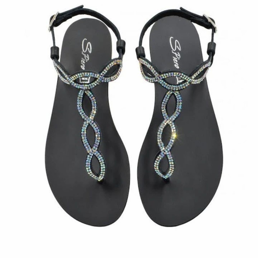 * S.Piero E1-096 Black Sandals Sandals