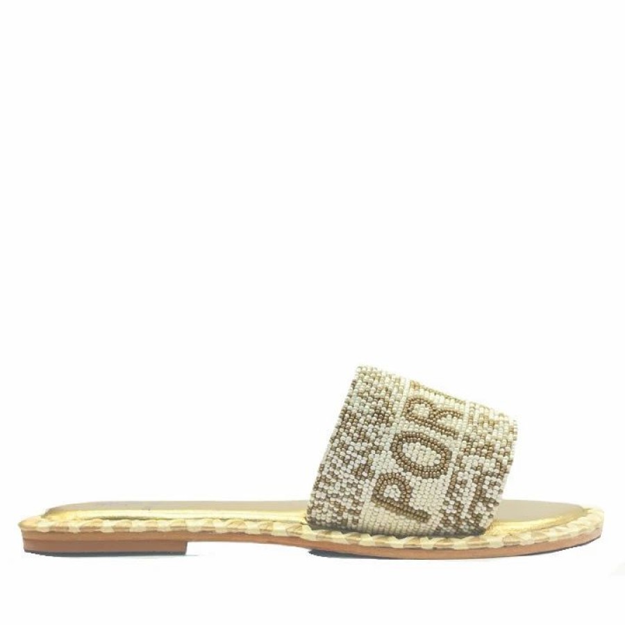 * De Siena Portofino Beads Whitegold Flats Flats