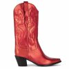 * Jeffrey Campbell Metallic Red Dagget Boots