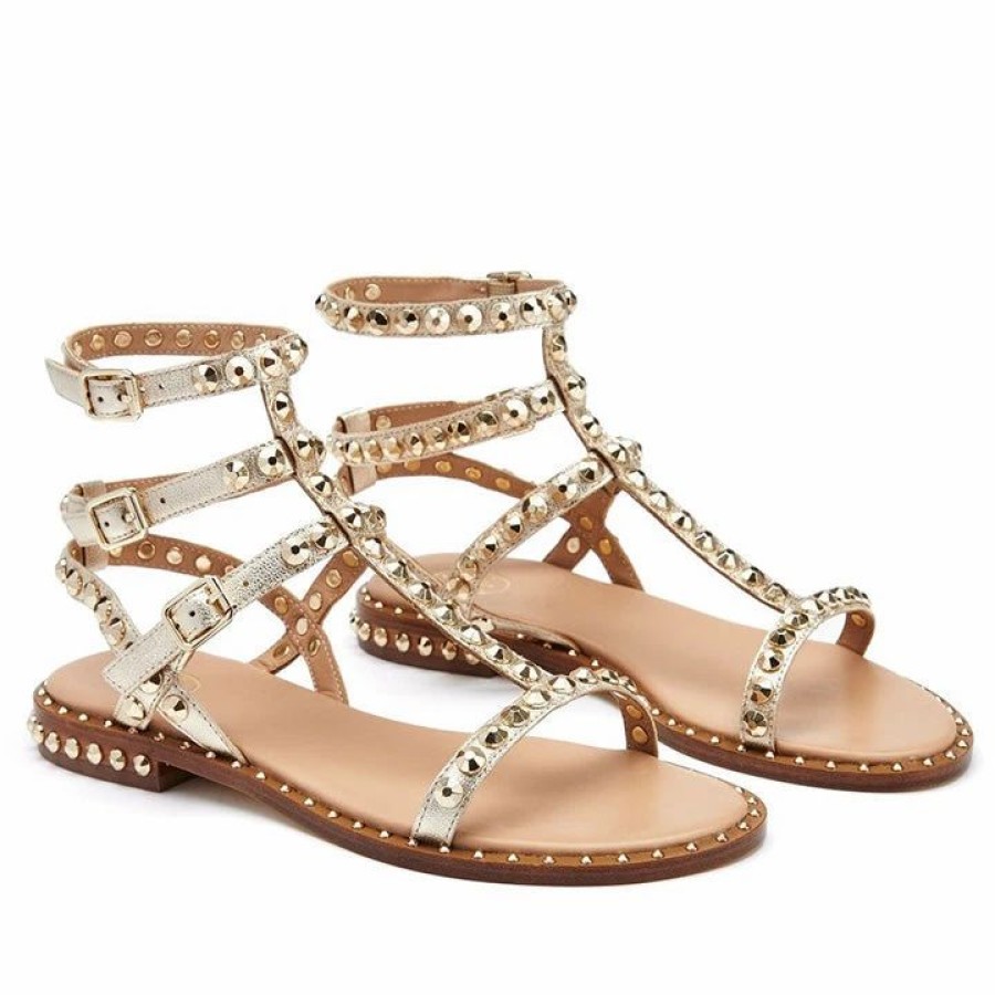 * Ash Play Metallic Gold Sandals Sandals