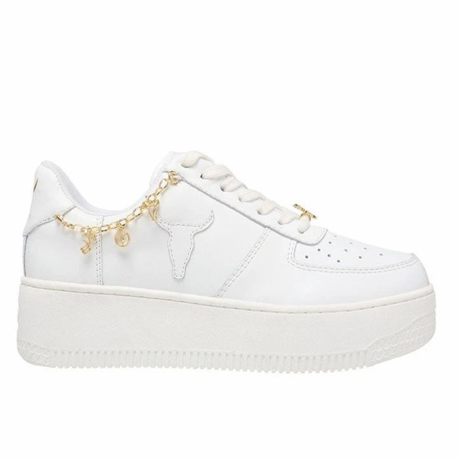 * Windsor Smith Roses White-Gold Sneakers Sneakers