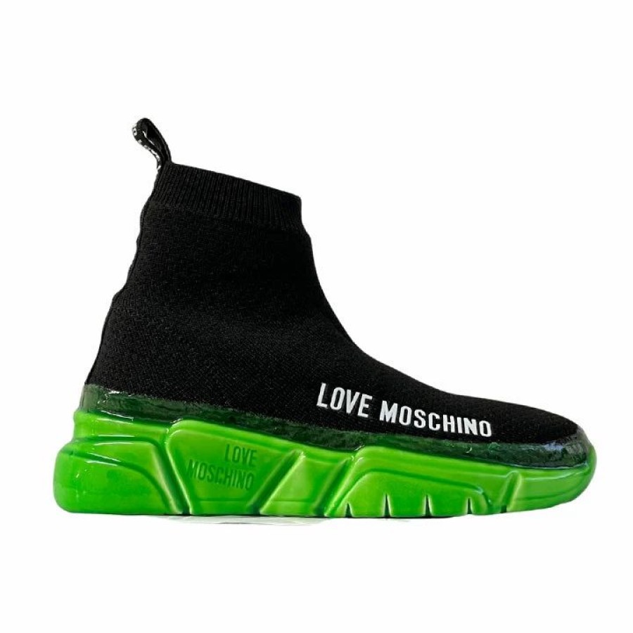 * Love Moschino Green Sole Sock Sneakers Sneakers