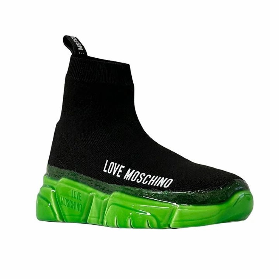 * Love Moschino Green Sole Sock Sneakers Sneakers