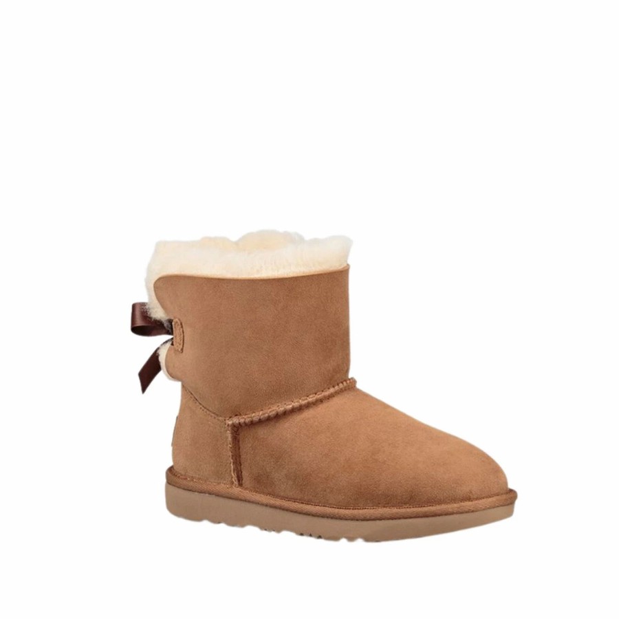 * Ugg Mini Camel Bailey Bow Ii Kids Boots