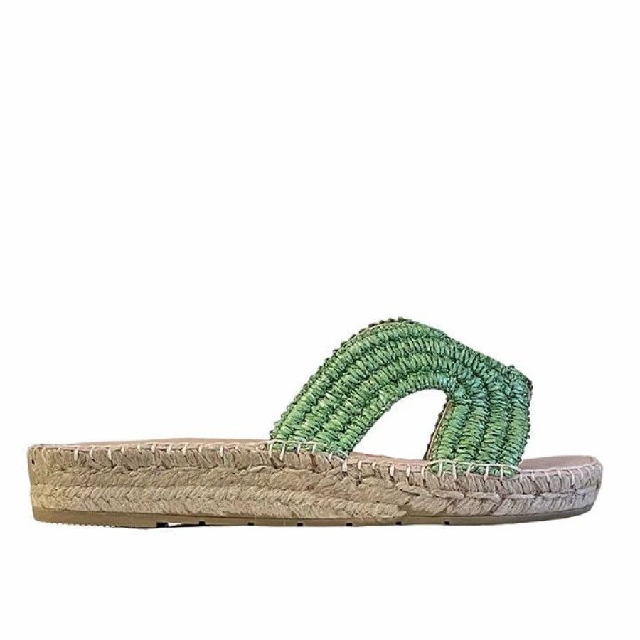 * Macarena Bety116 Green Flats Flats