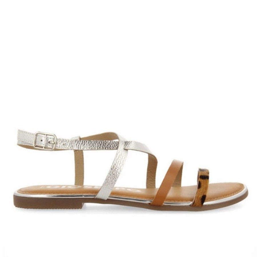 * Gioseppo Megara Silver Sandals Sandals