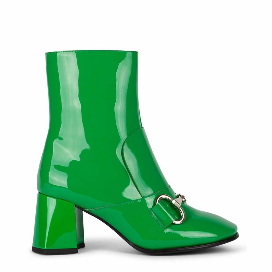 * Jeffrey Campbell Deneuve-Nw Green Patent Boots