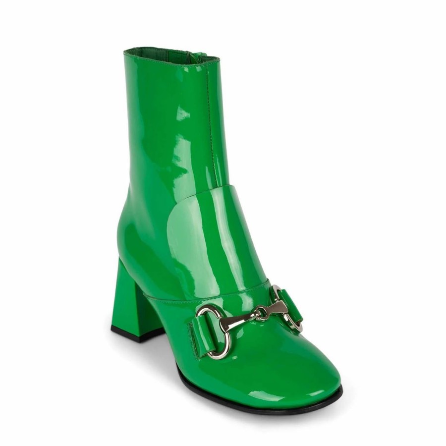 * Jeffrey Campbell Deneuve-Nw Green Patent Boots