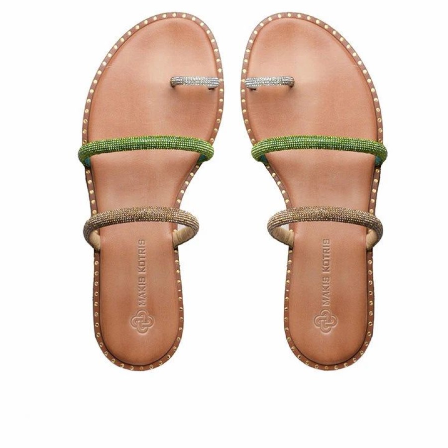 * Makis Kotris T4-010 Green Sandals Sandals