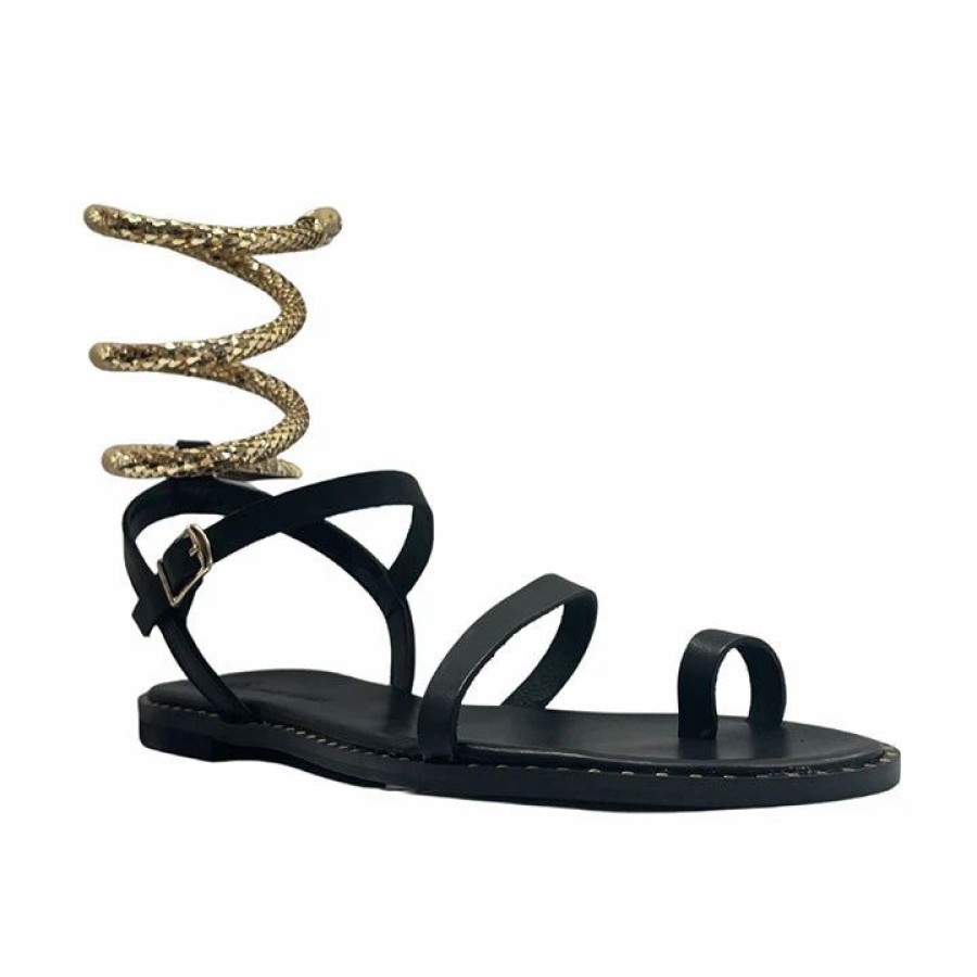 * Makis Kotris K-317 Black Sandals Sandals