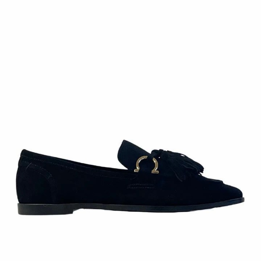 * Jeffrey Campbell Velvit-T Black Suede Flats