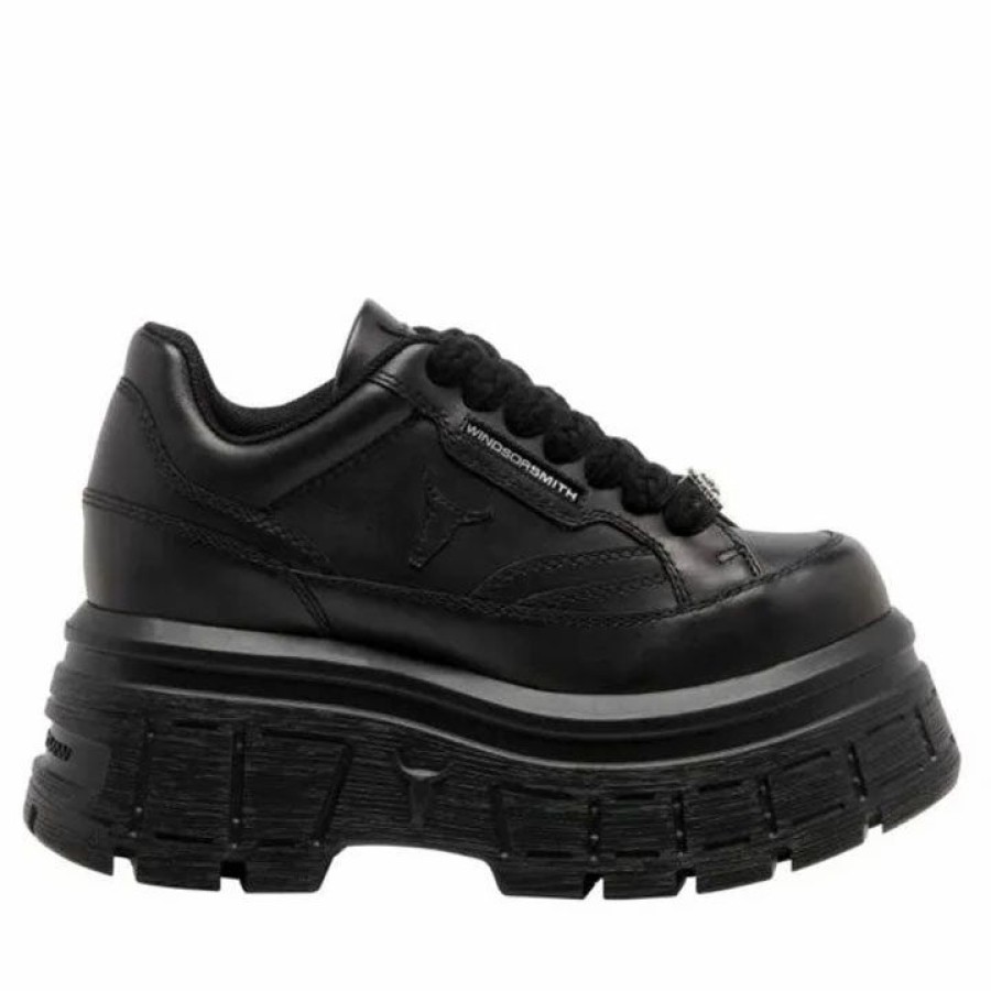 * Windsor Smith Swerve Black Sneakers Sneakers