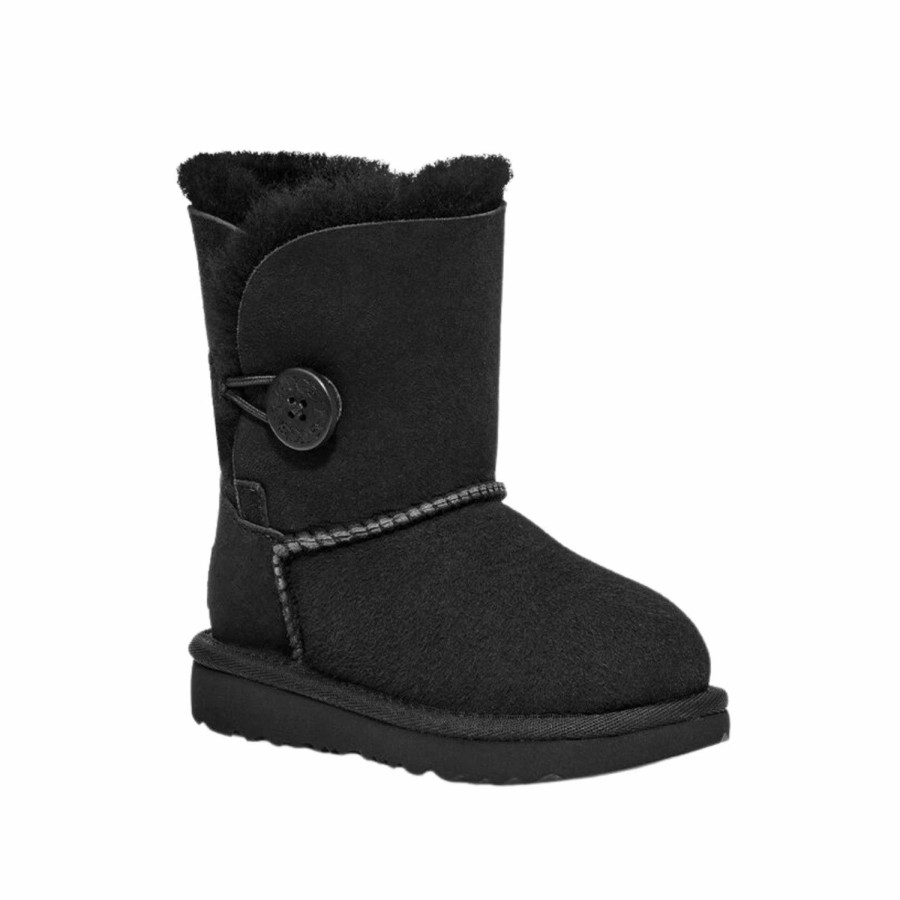 * Ugg Black Bailey Button Ii Kids Boots