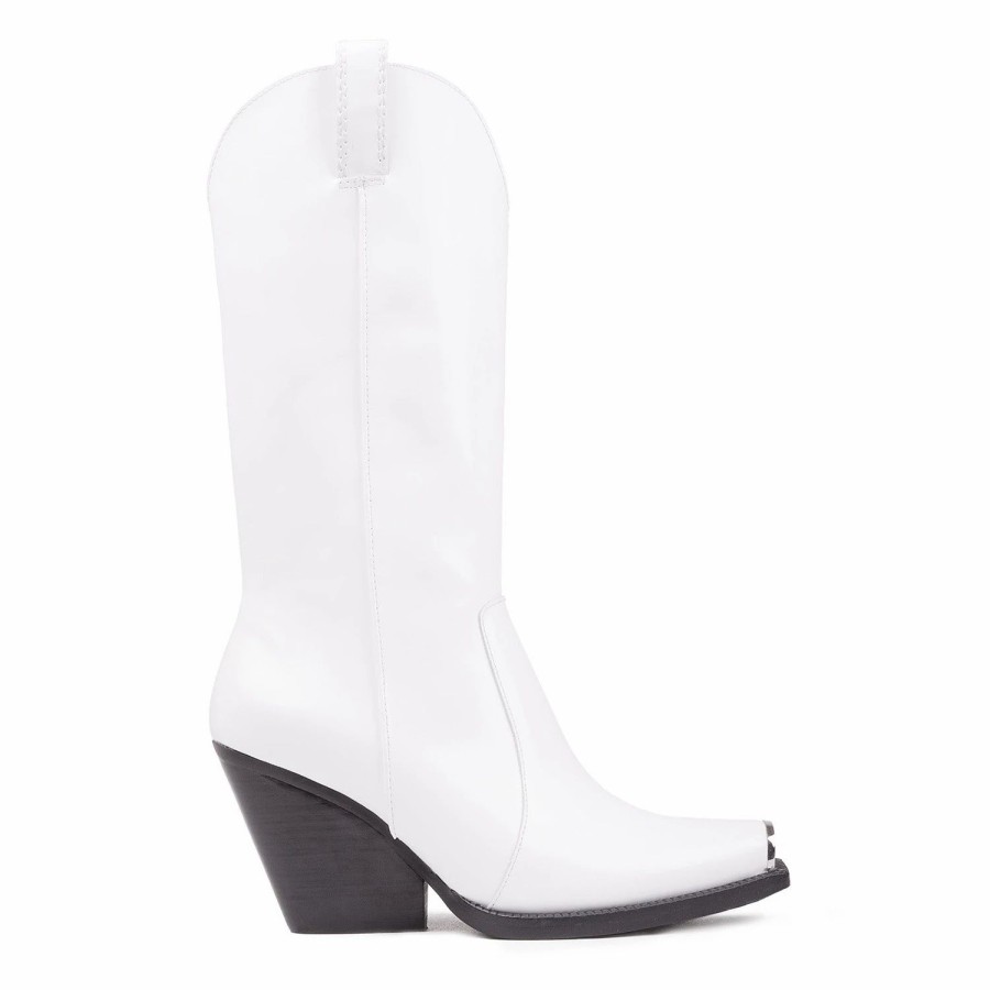 * Jeffrey Campbell Overkill White Western Boots Boots