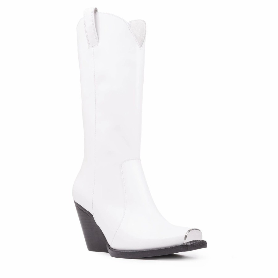 * Jeffrey Campbell Overkill White Western Boots Boots