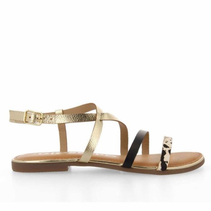 * Gioseppo Megara Gold Sandals Sandals