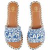 * De Siena Capri Beaded Blue Flats Flats