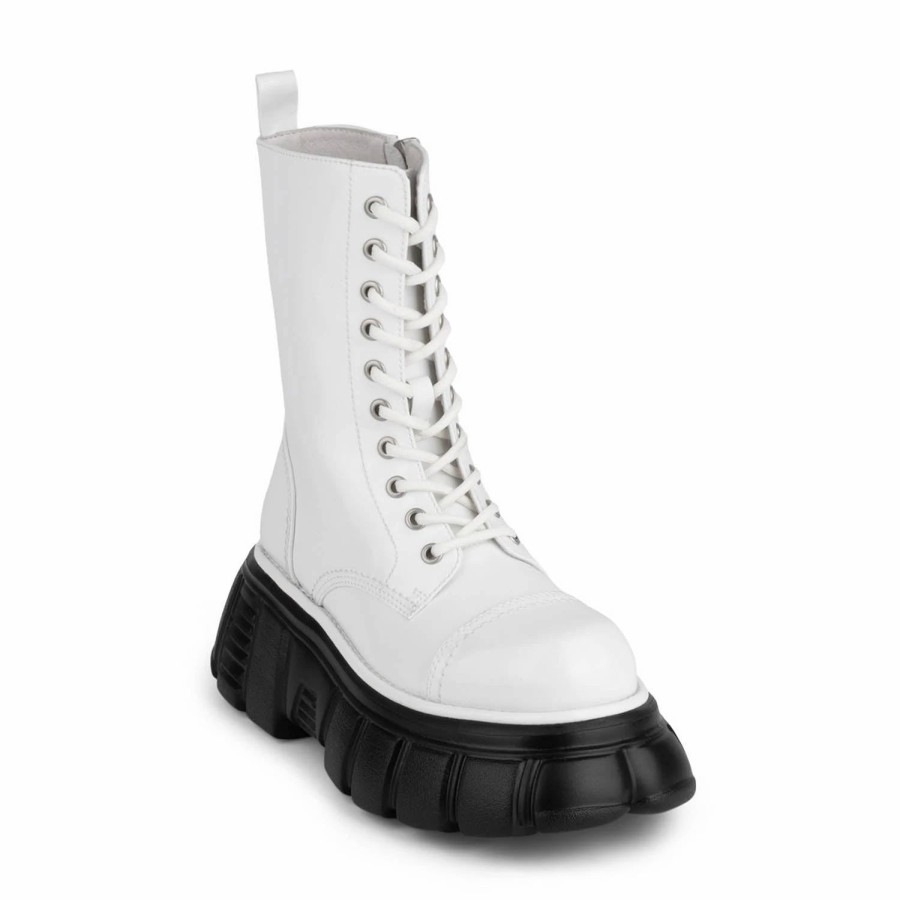 * Jeffrey Campbell Stomp White Box Boots