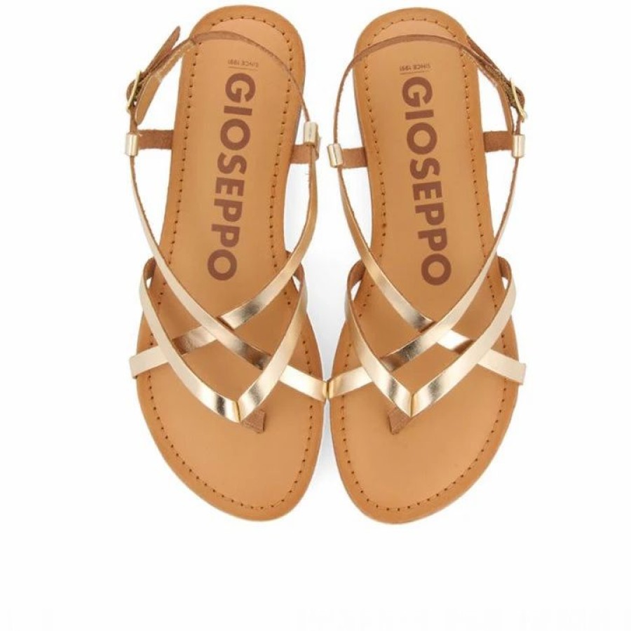 * Gioseppo Lelex Gold Sandals Sandals