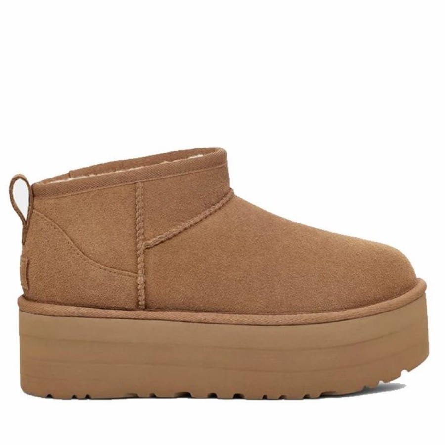 * Ugg Ultra Mini Camel Platform Boots Boots