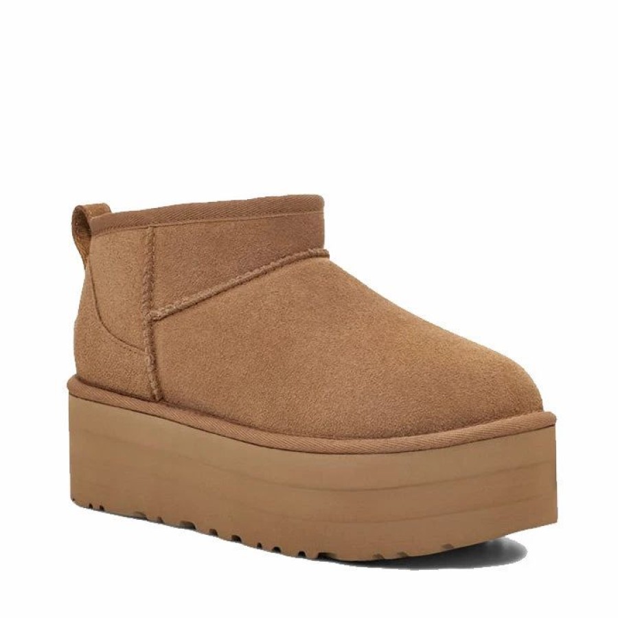 * Ugg Ultra Mini Camel Platform Boots Boots