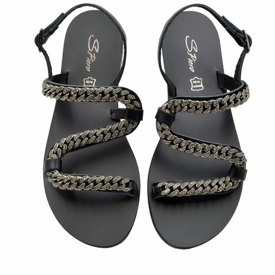 * S.Piero E1-089 Black Sandals Sandals