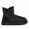 * Ugg Mini Bailey Button Ii Black Boots Boots