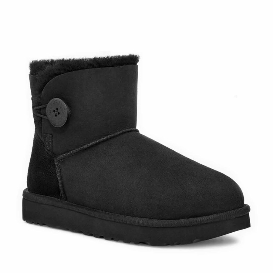 * Ugg Mini Bailey Button Ii Black Boots Boots