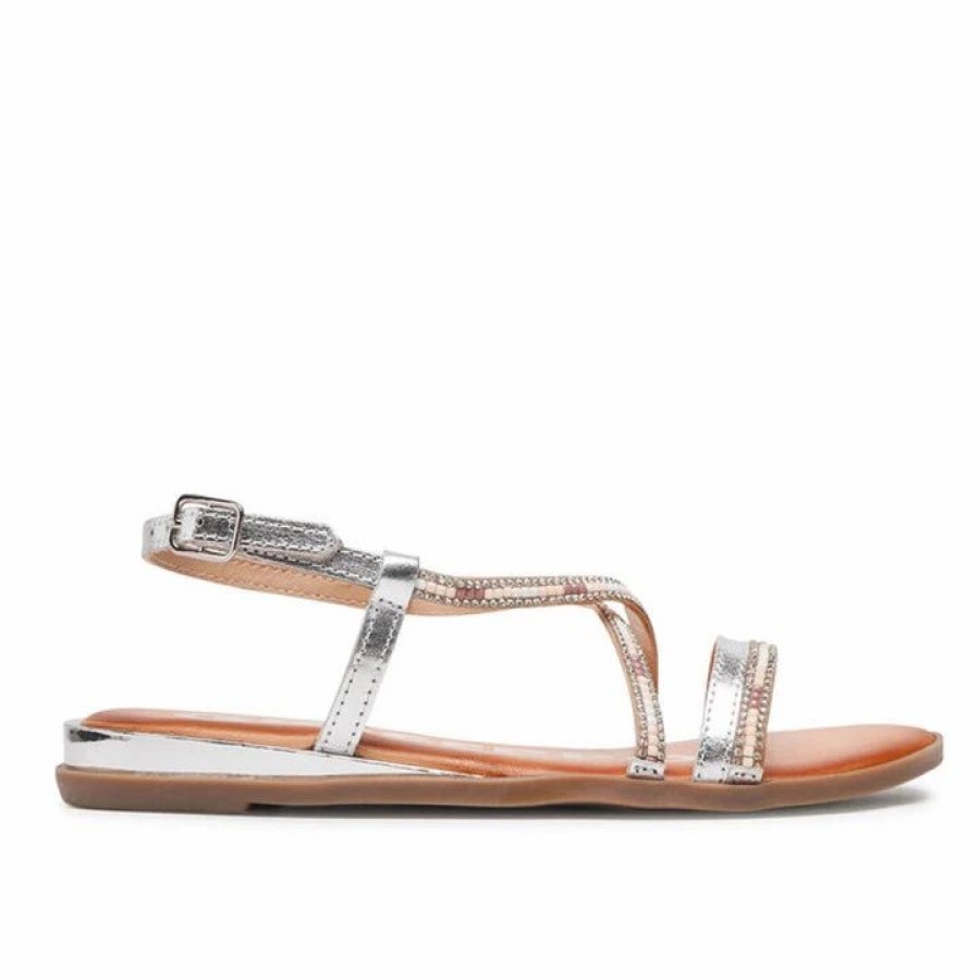 * Gioseppo Baracoa Silver Sandals Sandals