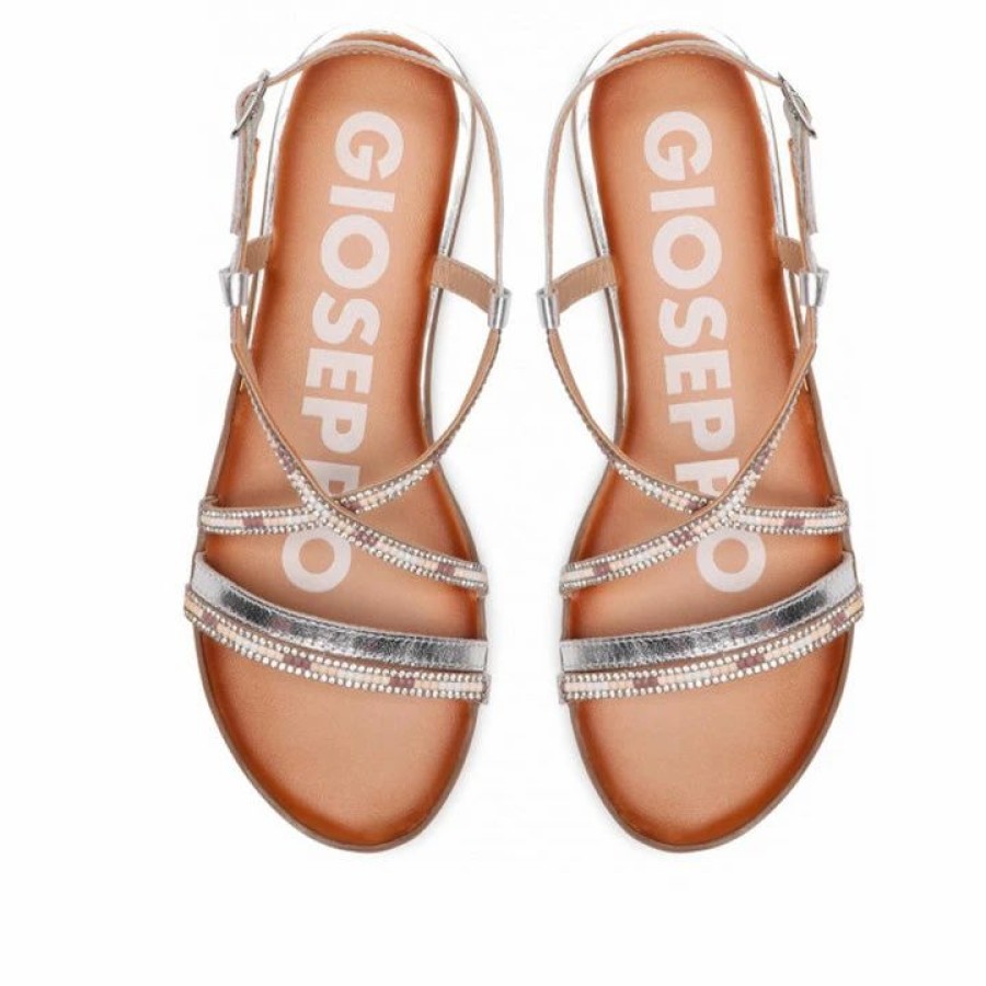 * Gioseppo Baracoa Silver Sandals Sandals