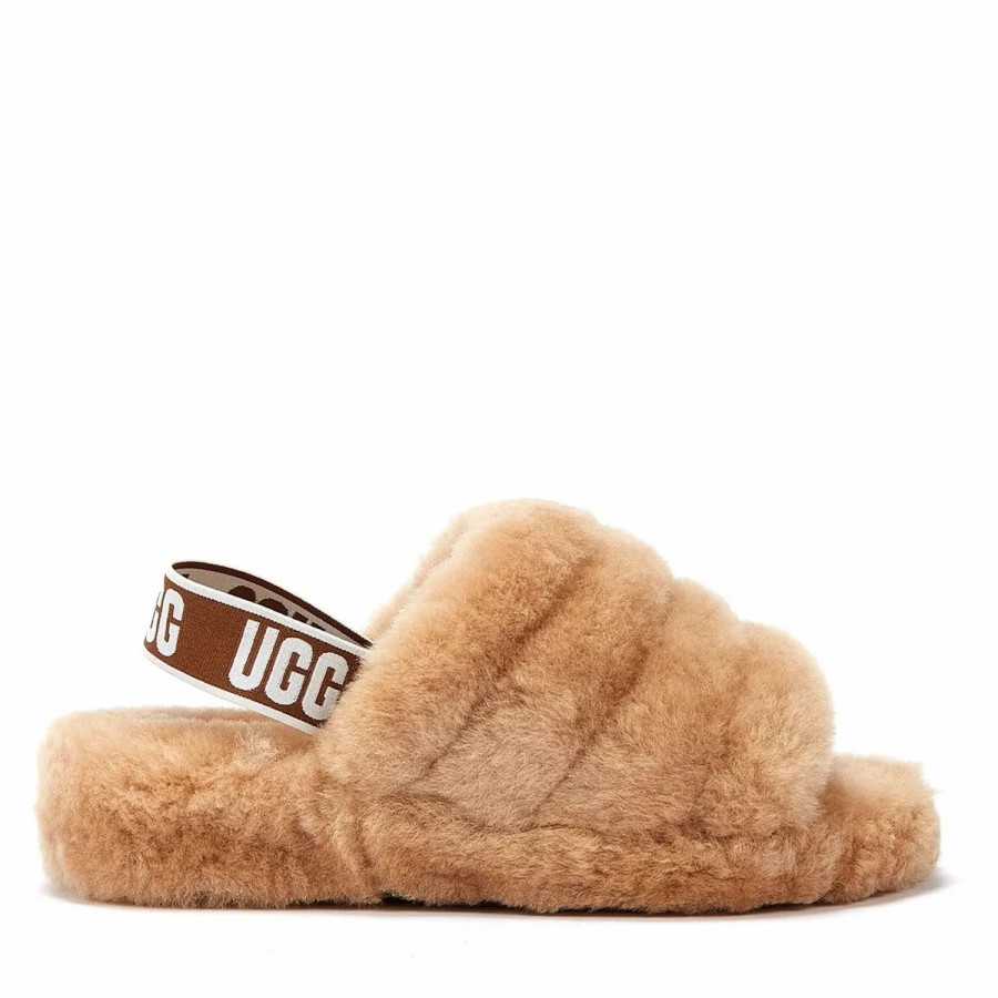 * Ugg Fluff Yeah Slide Chestnut Flats