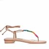 * Uza Beige Pearls Sandals Sandals