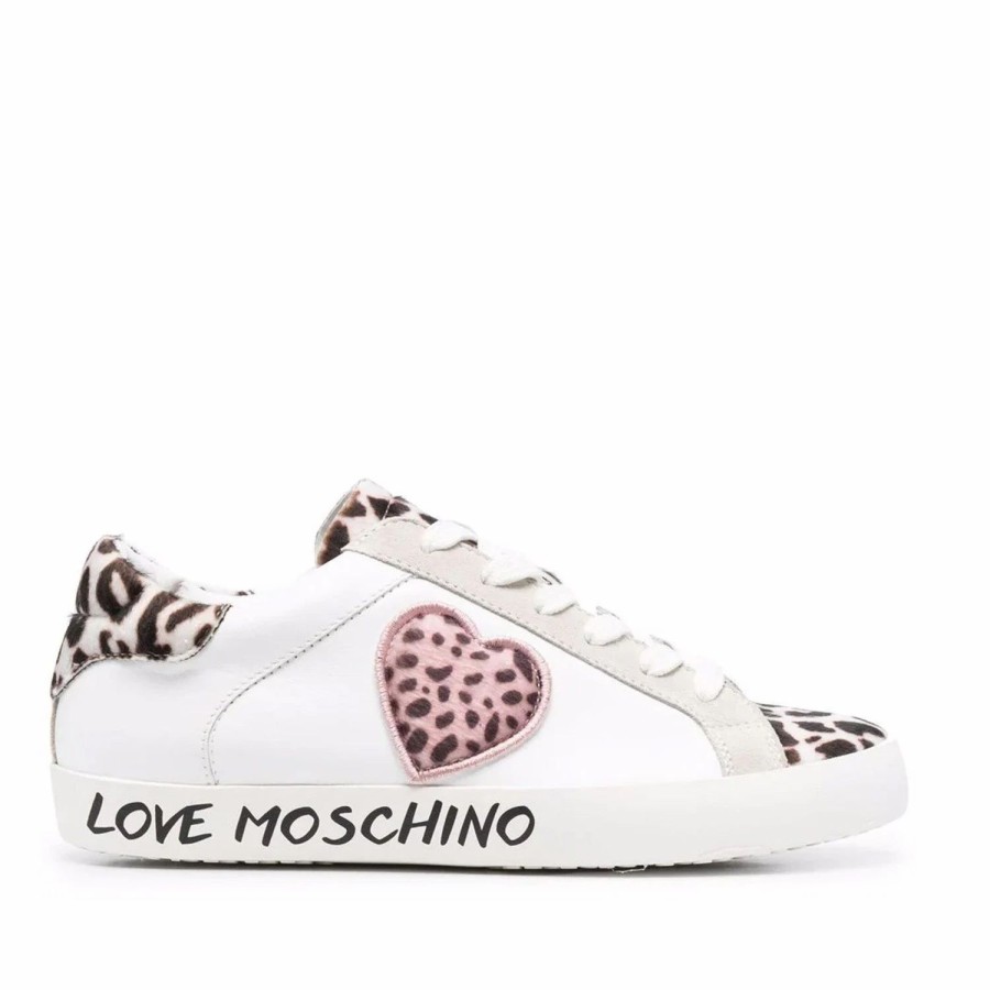 * Love Moschino Leopard-Print Lace-Up Trainers Sneakers