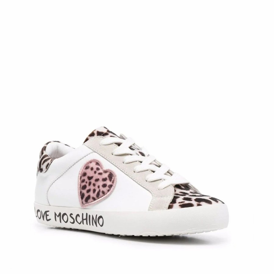 * Love Moschino Leopard-Print Lace-Up Trainers Sneakers