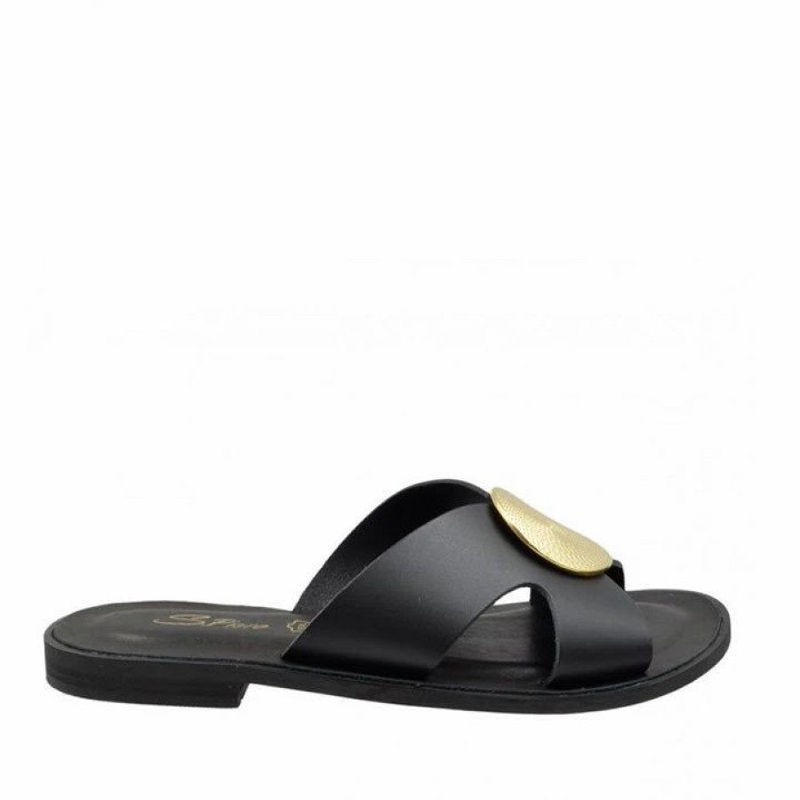 * S.Piero E37-017 Black Flats Flats