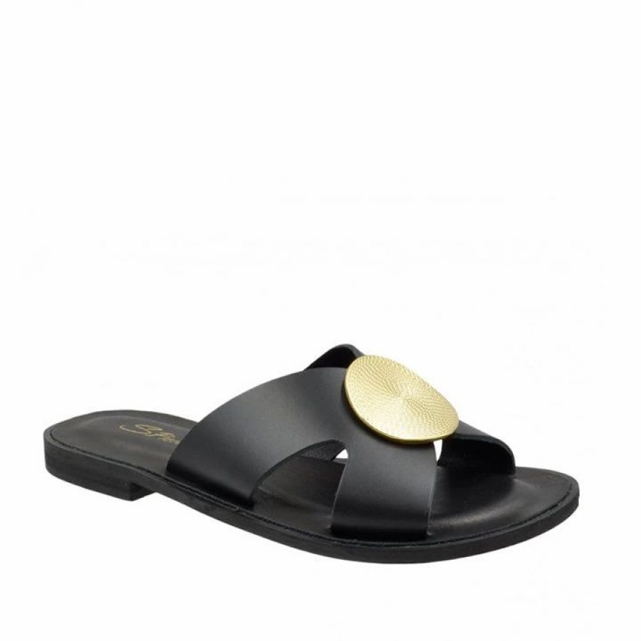 * S.Piero E37-017 Black Flats Flats