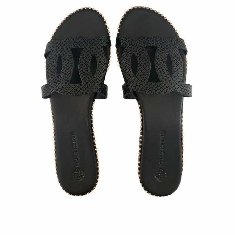 * Makis Kotris T-652 Black Flats Flats