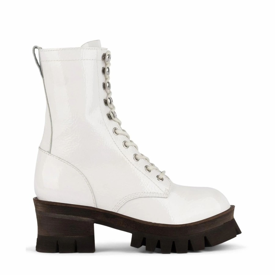 * Jeffrey Campbell Sycamore3H White Combat Boots Boots