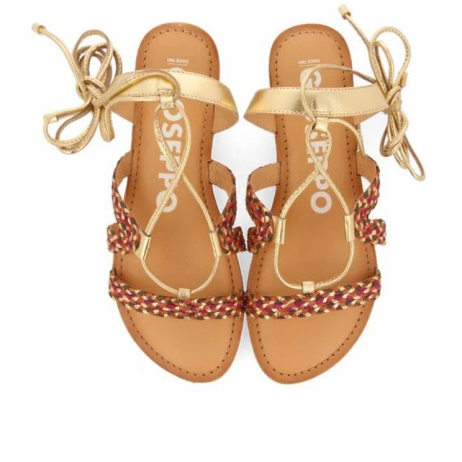 * Gioseppo Davao Gold Braided Sandals Sandals