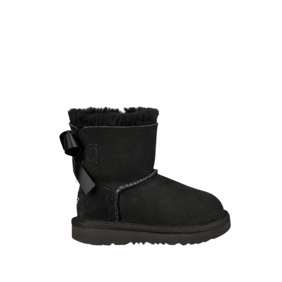 * Ugg Mini Black Bailey Bow Ii Kids Boots