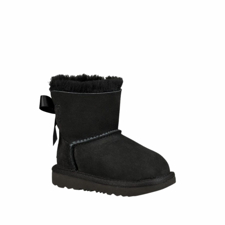 * Ugg Mini Black Bailey Bow Ii Kids Boots