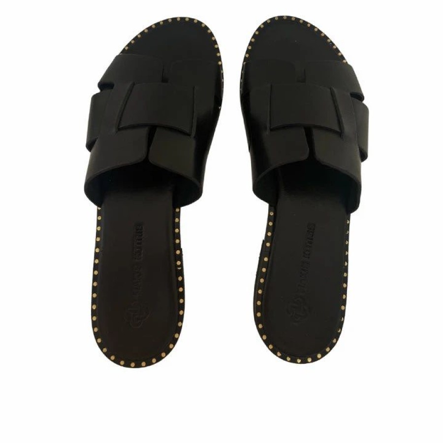 * Makis Kotris 04-502 Black Flats Flats