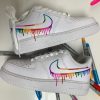 * Nike Air Force 1 Custom Rainbow Drip Sneakers