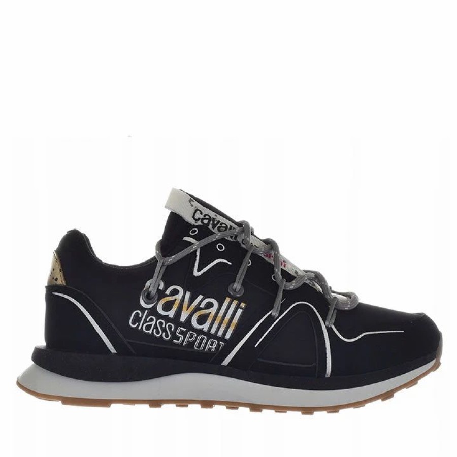 * Cavalli Class Sport Pantofi Black Sneakers Sneakers