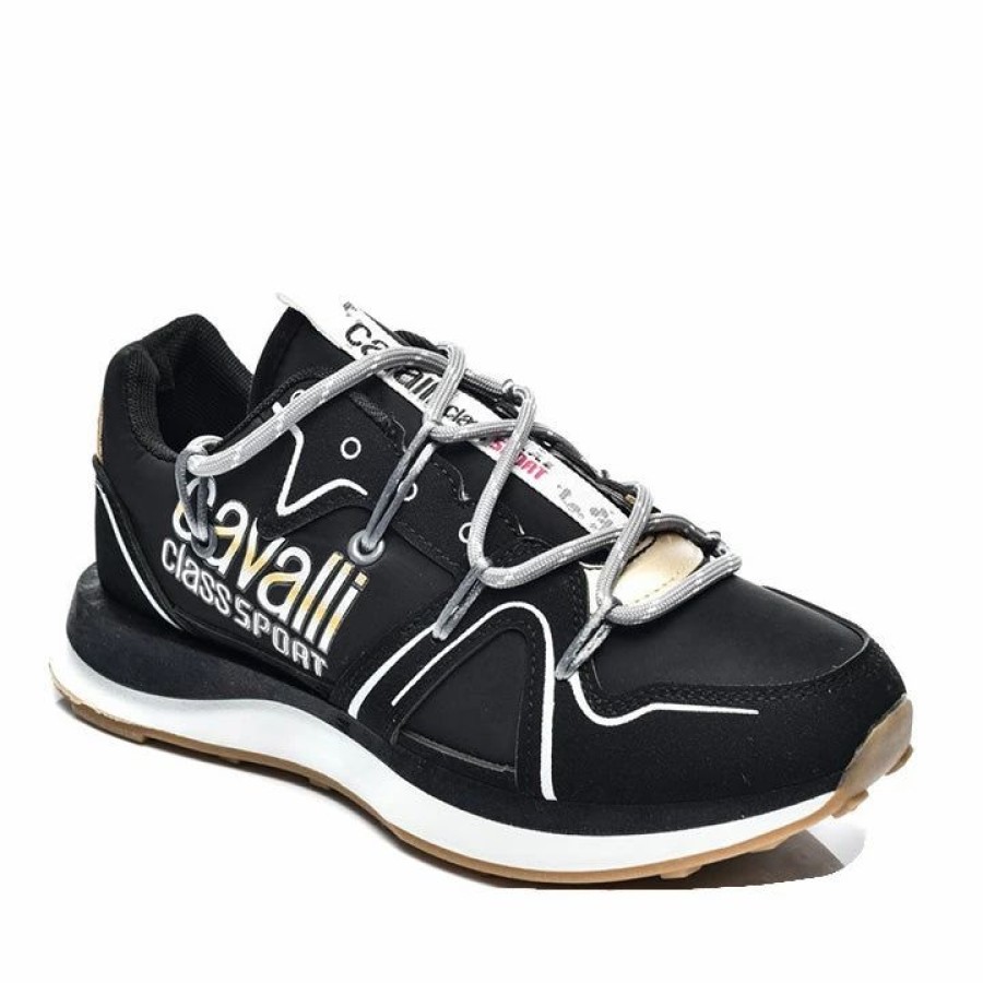 * Cavalli Class Sport Pantofi Black Sneakers Sneakers