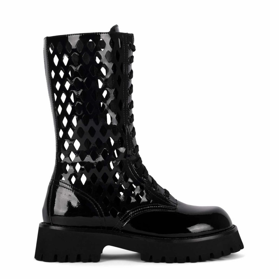 * Jeffrey Campbell Demode Black Patent Boots Boots