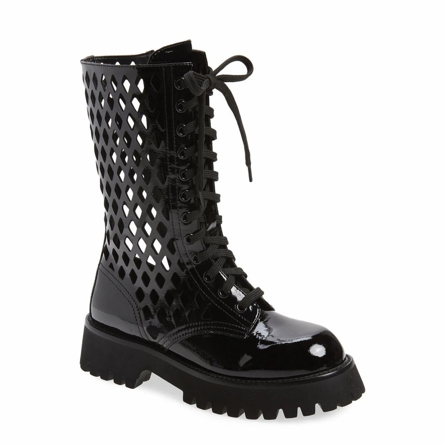 * Jeffrey Campbell Demode Black Patent Boots Boots