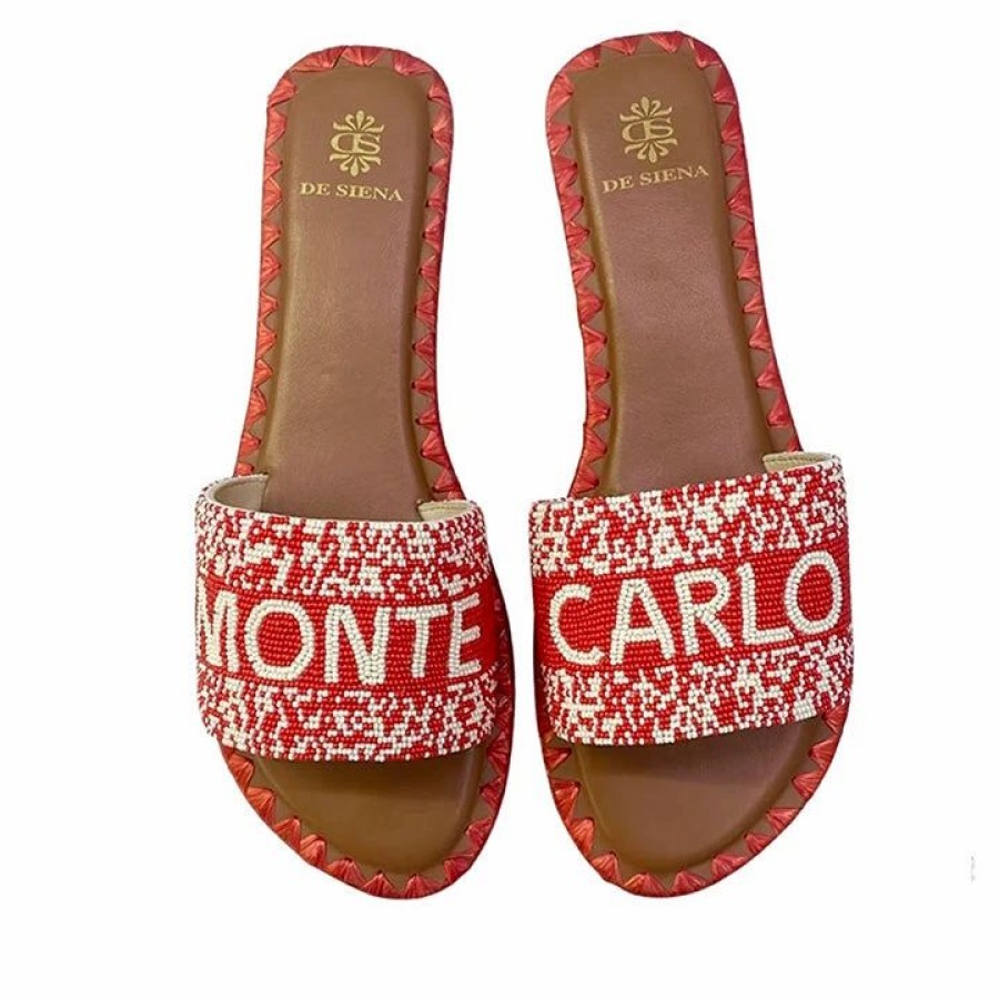 * De Siena Monte Carlo Beads Red Flats Flats